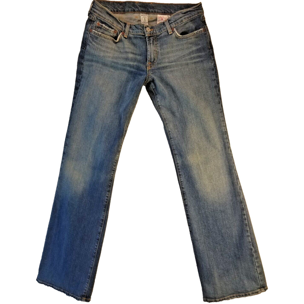 Lucky Brand Women's Straight Leg Jeans in Medium Blue Fade